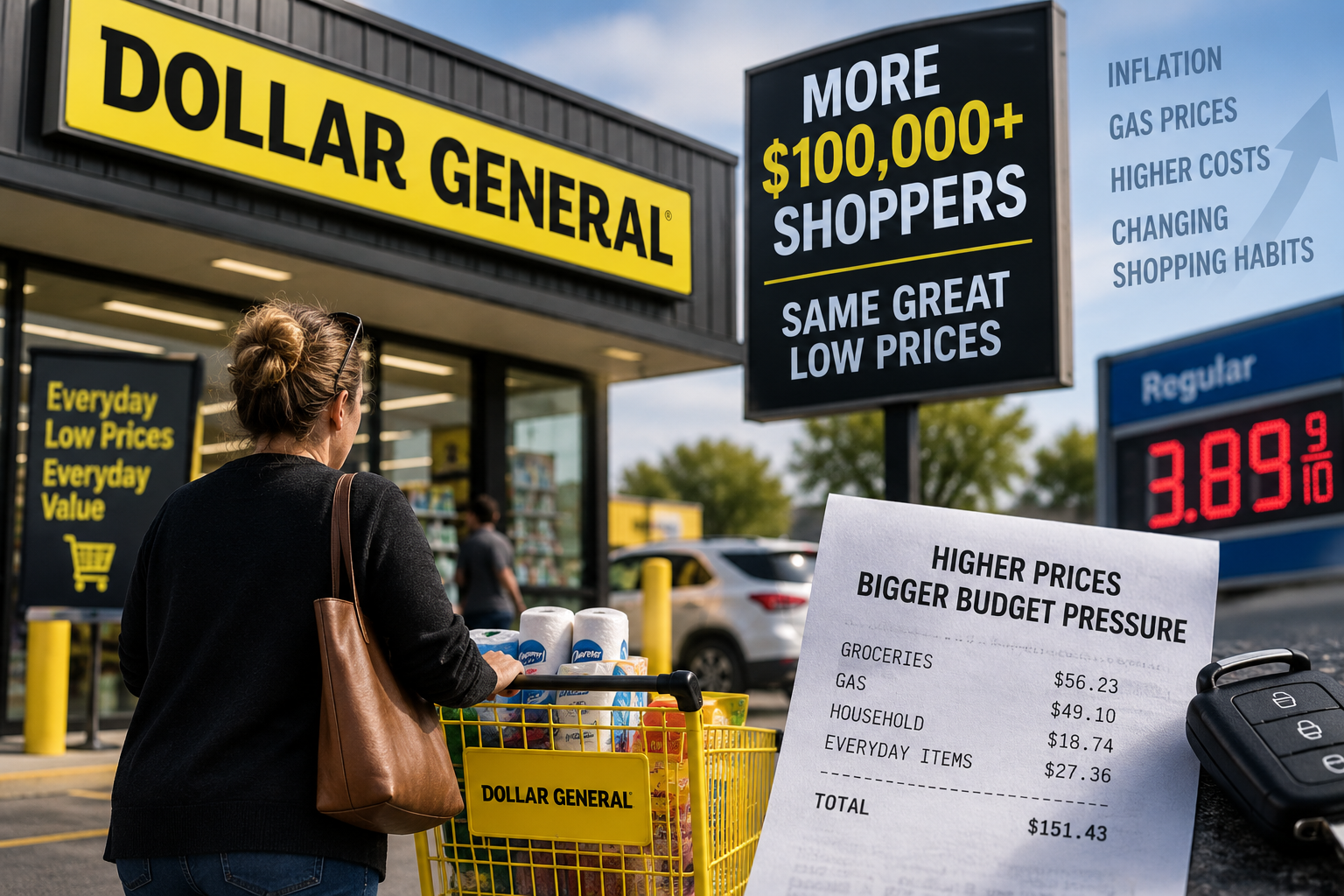 Dollar General Says $100,000 Earners Are Trading Down as Inflation Squeezes US Shoppers