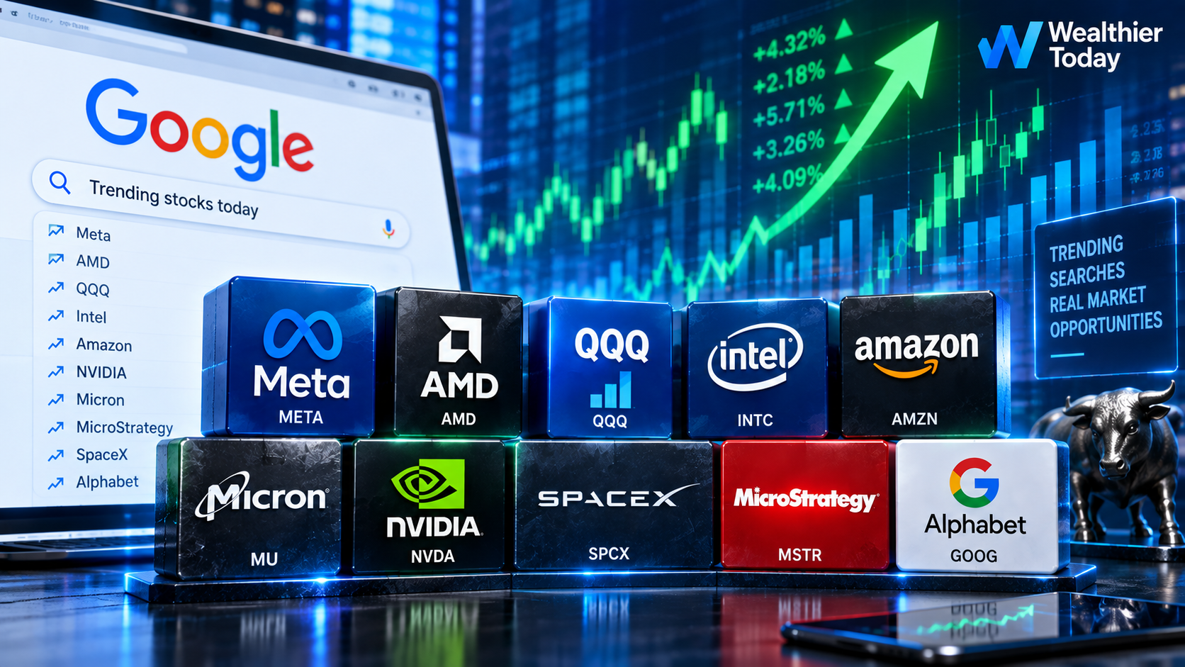 Top Trending Stocks on Google Today and How They’re Performing