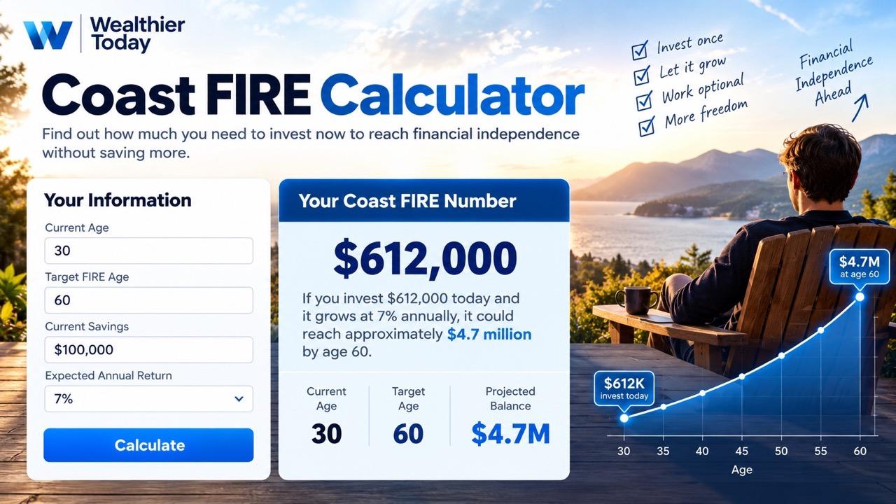 Coast FIRE Calculator: How Much Do You Need Before You Can Stop Saving?