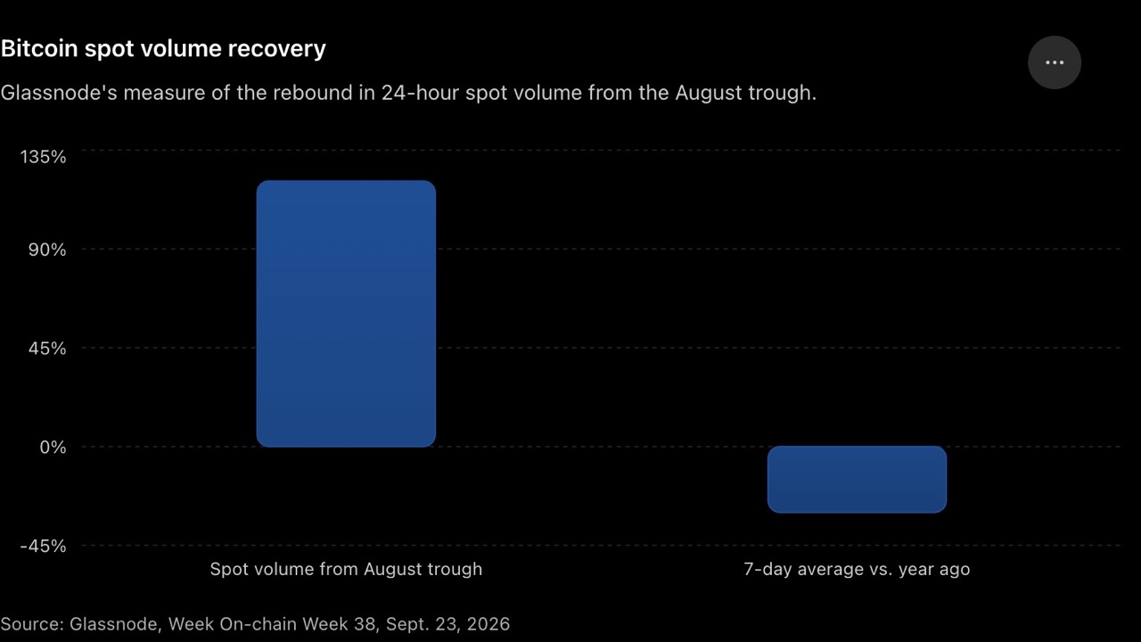 bitcoin spot volume recovery Chart showing bitcoin spot volume recovery